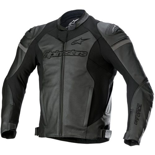 ALPINESTARS GP Force Jacket, Leder motorjas heren, Zwart-Zwart
